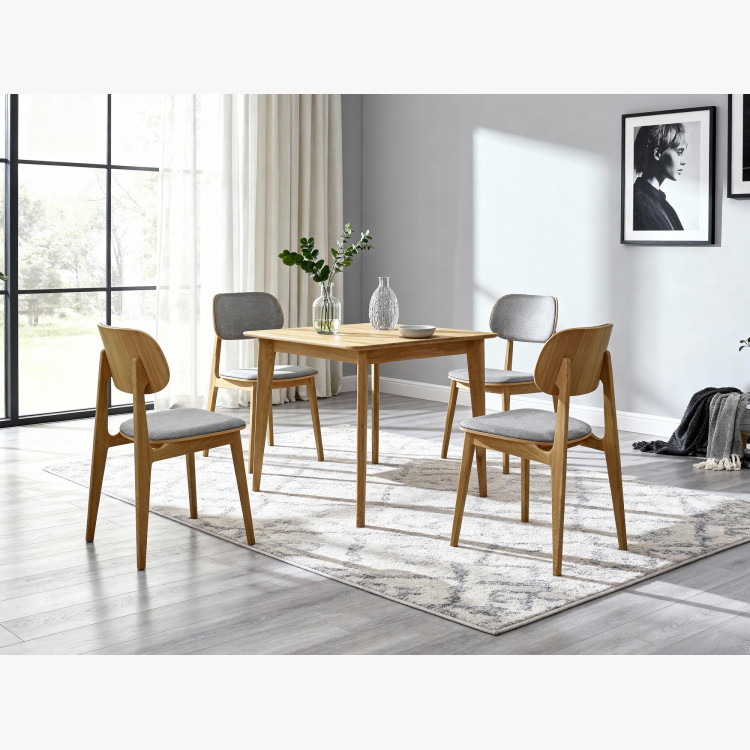 Čtvercový drevený stôl 75 x 75 cm