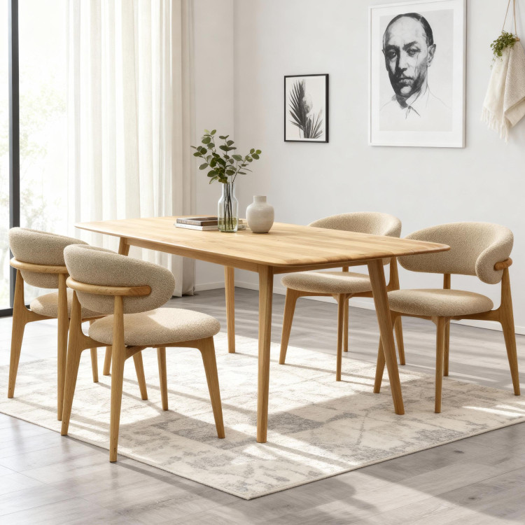 Luxusný dubový stôl 160 x 90 cm s rozkladom