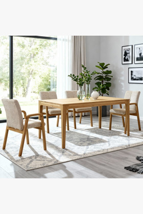 Rozkladací jedálenský stôl Lukas 180x90 a stoličky Ori