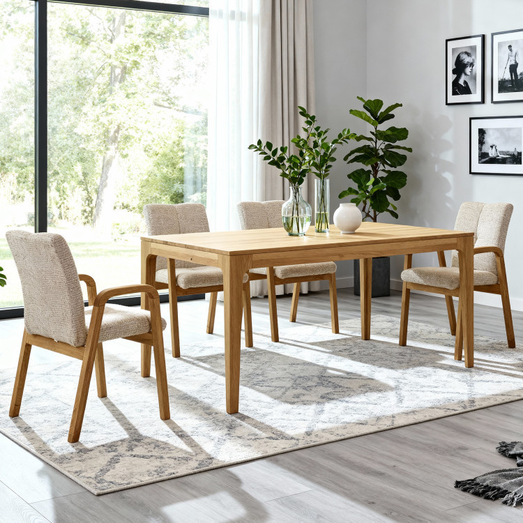 Rozkladací jedálenský stôl Lukas 180x90 a stoličky Ori