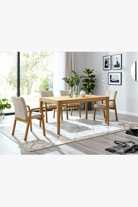 Rozkladací jedálenský stôl Lukas 180x90 a stoličky Ori 2