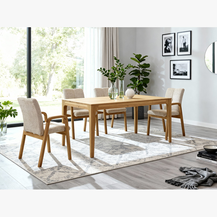 Rozkladací jedálenský stôl Lukas 180x90 a stoličky Ori