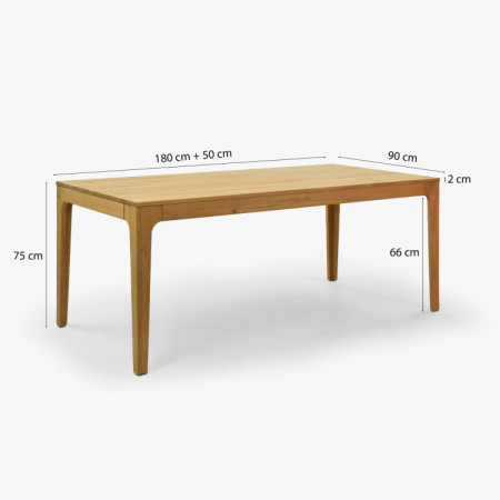 Rozkladací jedálenský stôl Lukas 180x90 a stoličky Ori