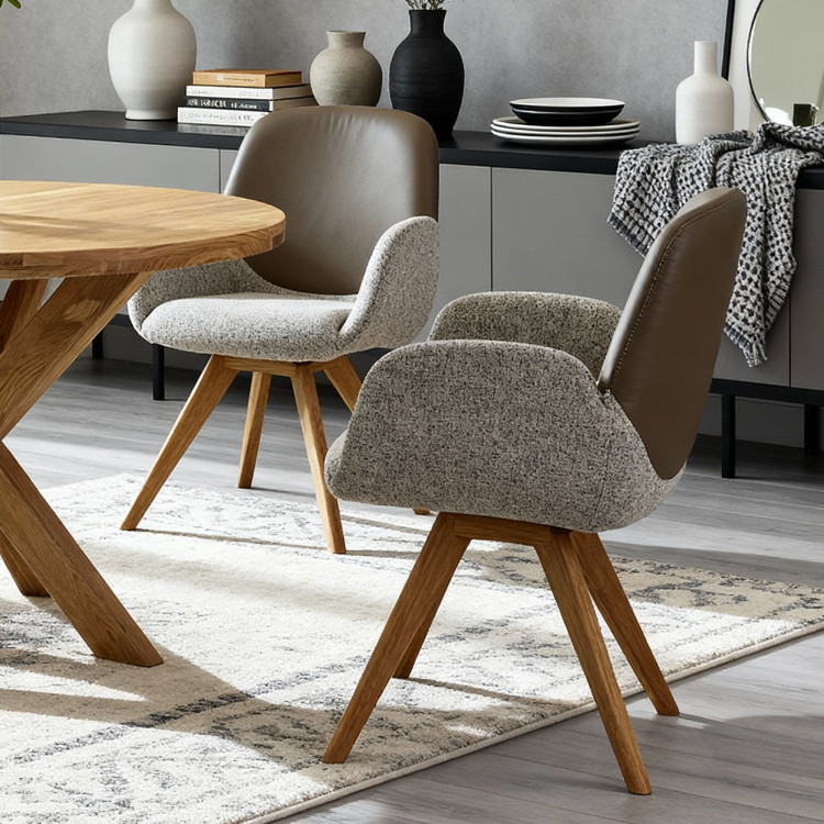 Drevený okrúhly stôl so skríženými nohami Ø100 cm