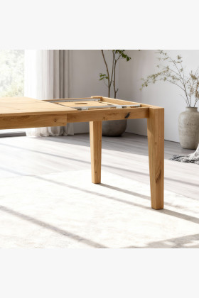 Masívny rozkladací dubový drevený stôl 160 - 210 cm 2