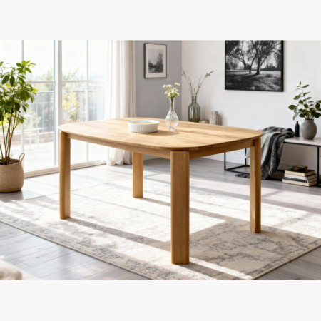 Jídelní set dubový stůl Robi 160 x 90 a designové židle Brando
