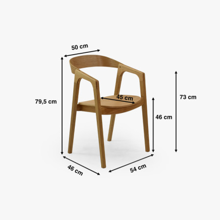 Jídelní set dubový stůl Robi 160 x 90 a designové židle Brando