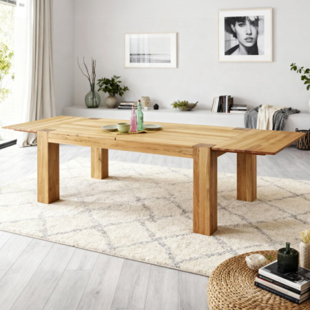 Masívny stôl z dubu vrátane nadstavcov, George II