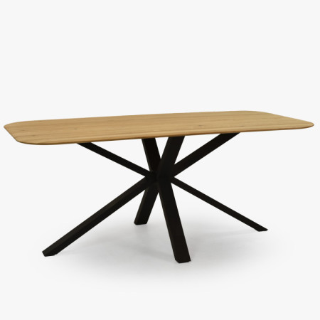 Dubový stôl s kovovou nohou v tvare X 180 x 90 cm
