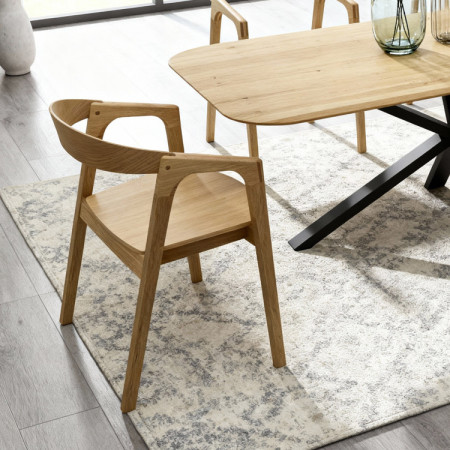 Dubový stôl s kovovou nohou v tvare X 180 x 90 cm