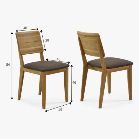 Dubový stôl 180 x 90 cm a 4 ks drevené stoličky