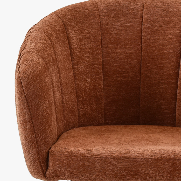 Dubové kresielko s podrúčkami otočné oranžová