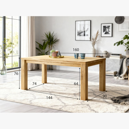 Dubová jedálenská zostava stôl a 4 čalúnené kresielka Maja grafitová