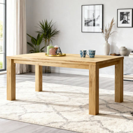 Dubová jedálenská zostava 180x90 cm a 4 stoličky tmavo šedé