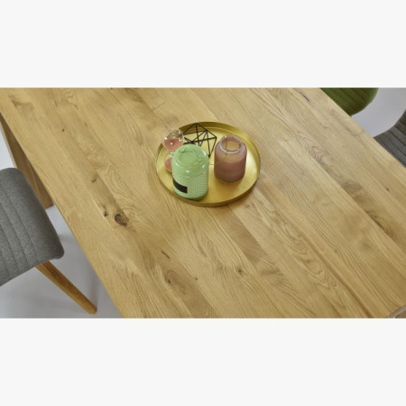 Dubová jedálenská zostava 180x90 cm a 4 stoličky tmavo šedé