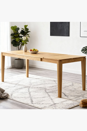 Jedálenský stôl z masívu rozkladací dub, Houston 140-190 x 90 cm