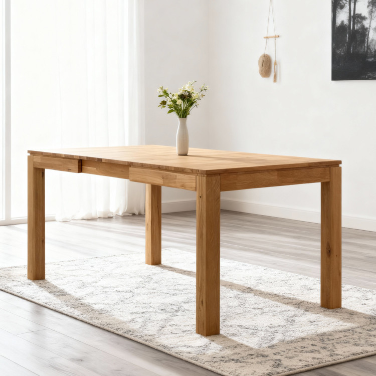 Masívny rozkladací stôl 120 x 80 cm, + 50 cm