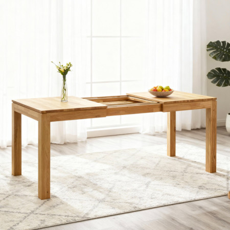 Masívny rozkladací stôl 120 x 80 cm, + 50 cm