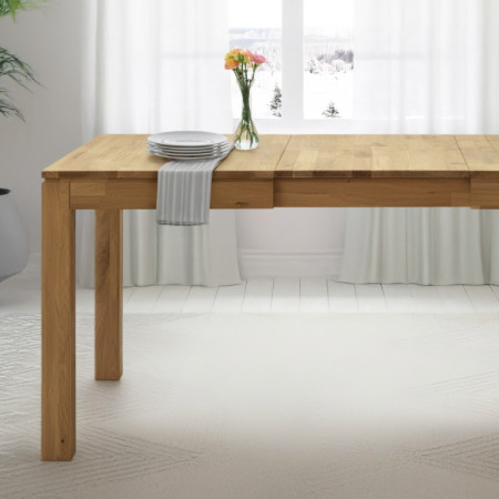 Masívny rozkladací stôl 120 x 80 cm, + 50 cm