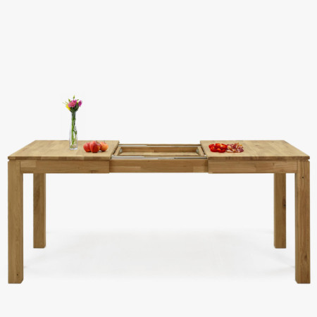 Masívny rozkladací stôl 120 x 80 cm, + 50 cm