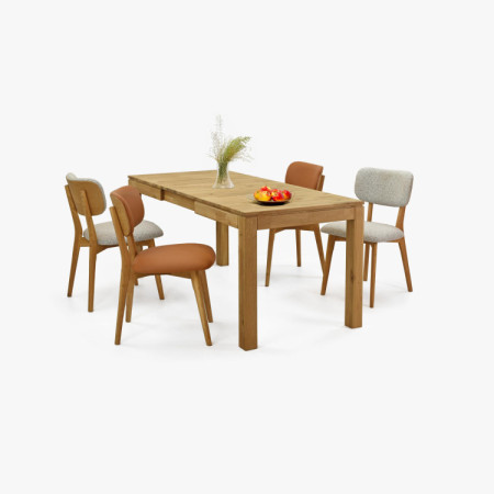 Masívny rozkladací stôl 120 x 80 cm, + 50 cm