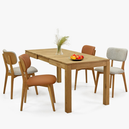 Masívny rozkladací stôl 120 x 80 cm, + 50 cm