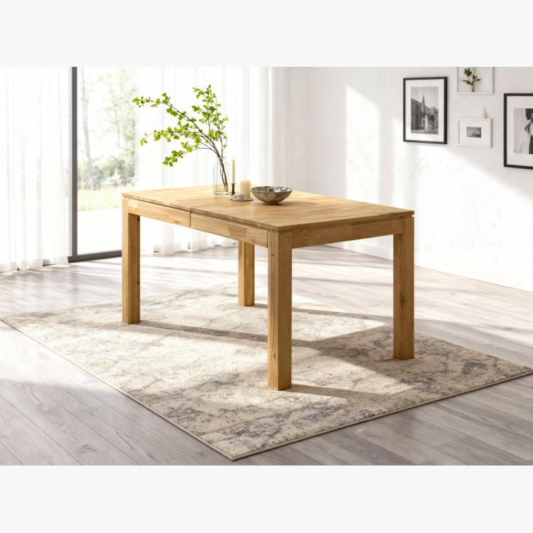 Masívny rozkladací stôl 120 x 80 cm, + 50 cm