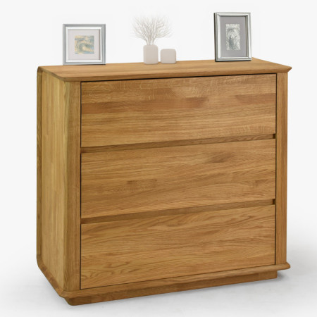 Premiová dubová komoda s 3 zásuvkami