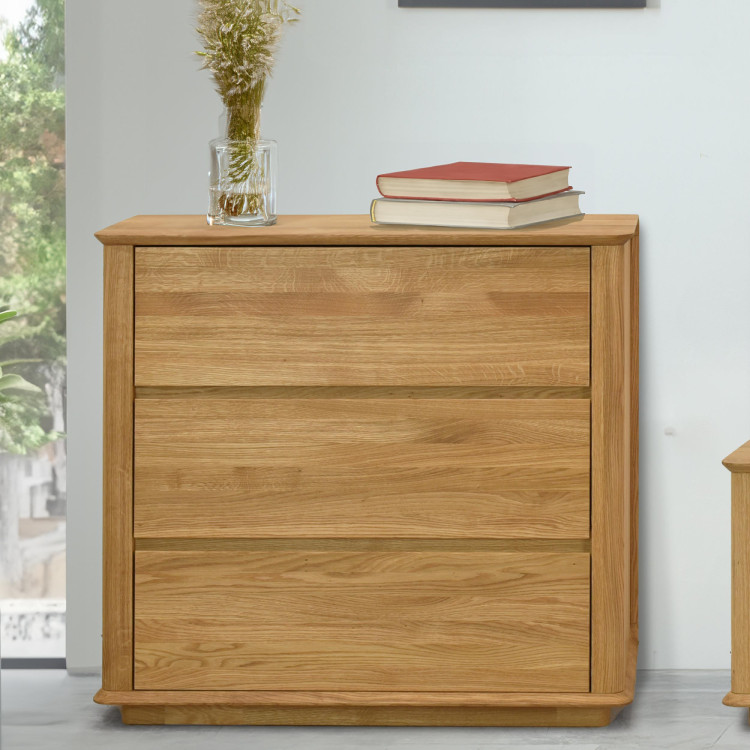 Premiová dubová komoda s 3 zásuvkami