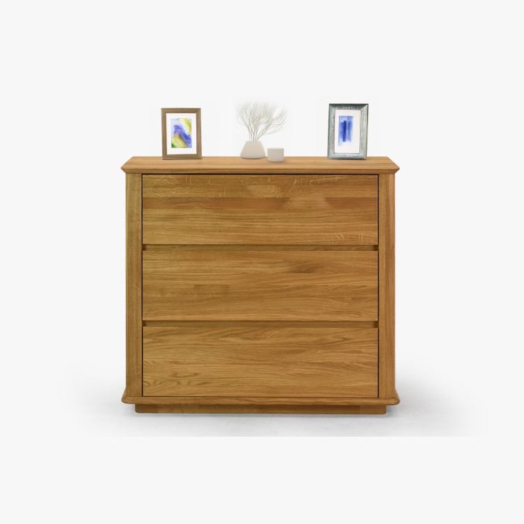 Premiová dubová komoda s 3 zásuvkami
