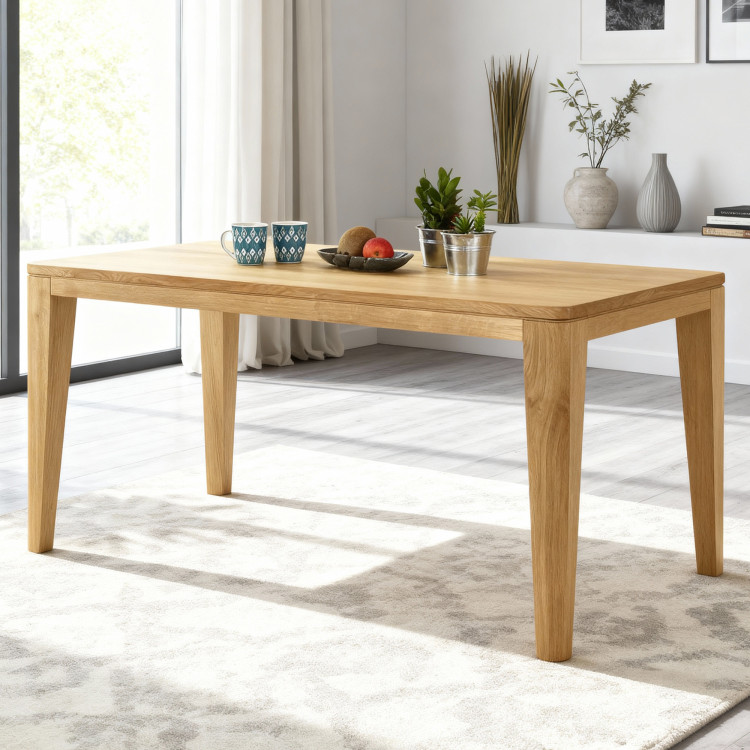 Jídelní sestava z dubového masivu – stôl York a drevená stolička Eva