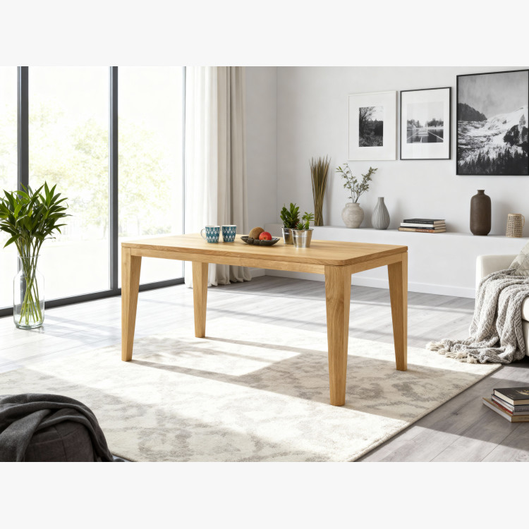 Jídelní sestava z dubového masivu – stôl York a drevená stolička Eva