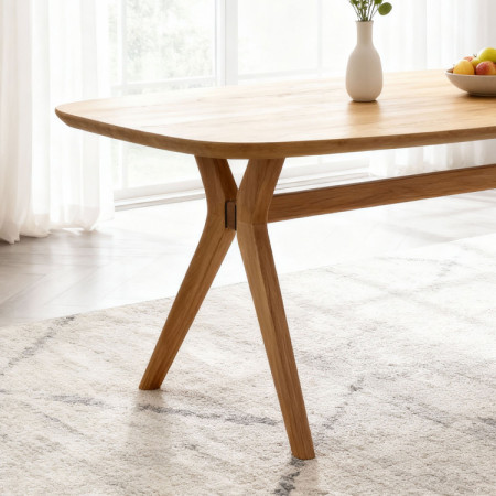 Dubový stôl oválny 180 x 90 cm