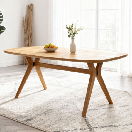 Dubový stôl oválny 180 x 90 cm