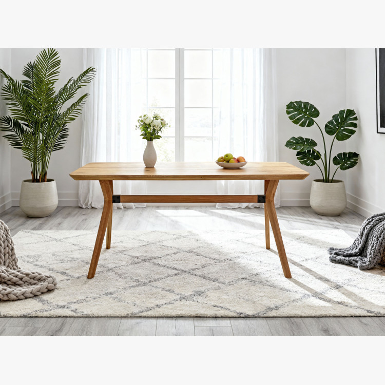 Dubový stôl oválny 180 x 90 cm