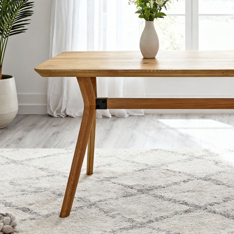 Dubový stôl oválny 180 x 90 cm