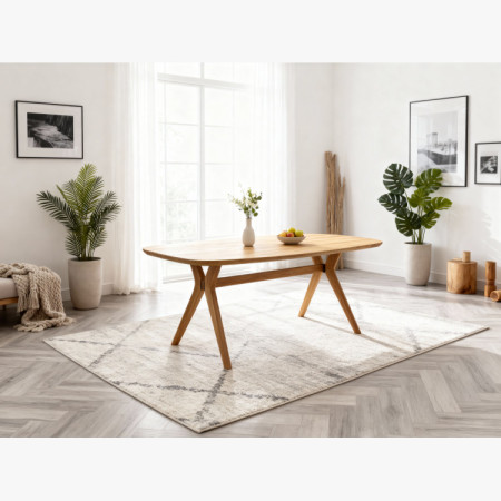 Dubový stôl oválny 180 x 90 cm