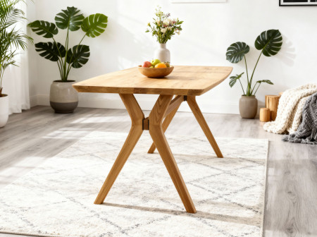 Dubový stôl oválny 180 x 90 cm