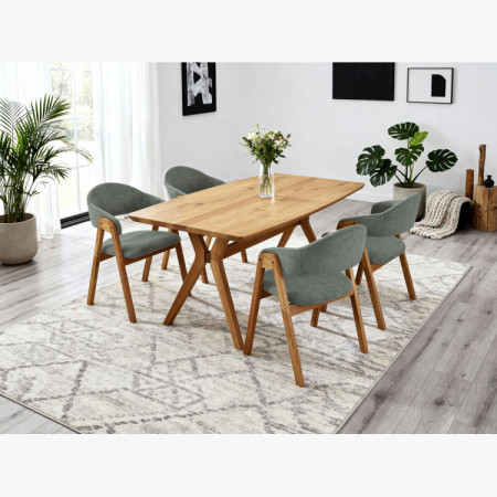 Dubový stôl oválny 180 x 90 cm