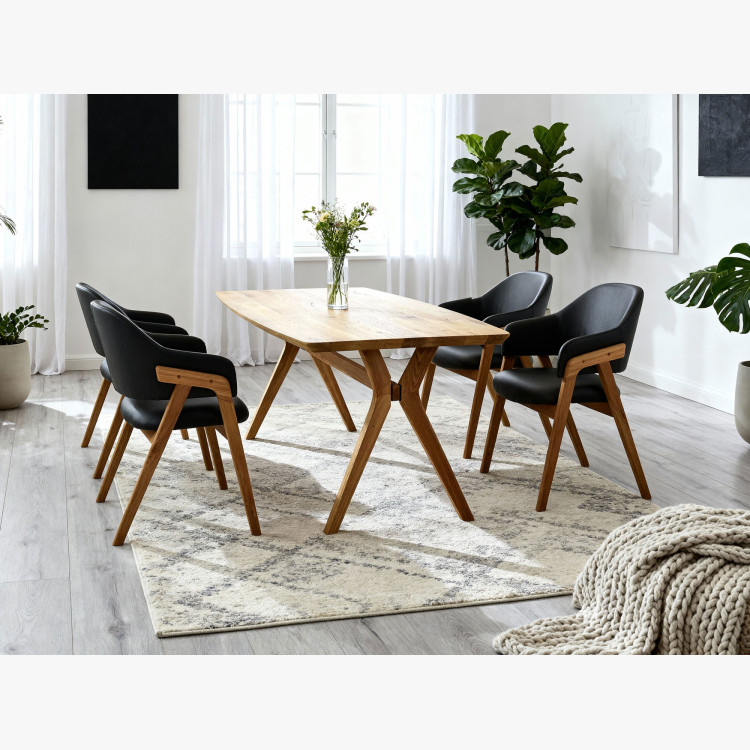 Dubový stôl oválny 180 x 90 cm