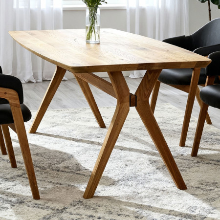 Dubový stôl oválny 180 x 90 cm