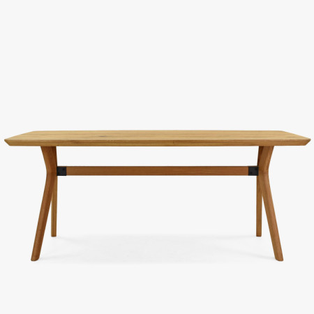 Dubový jedálenský stôl oválny 180 × 90 cm a stoličky Arco matné