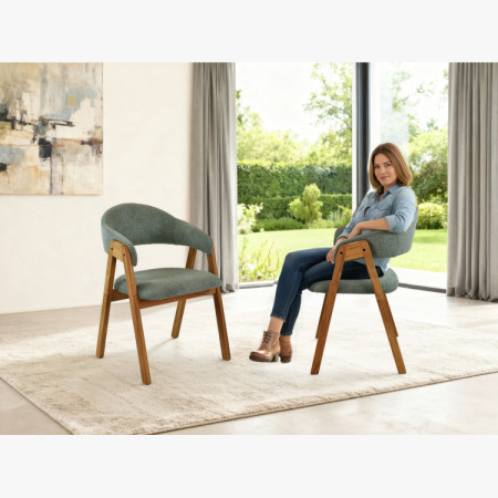 Dubový jedálenský stôl oválny 180 × 90 cm a stoličky Arco matné