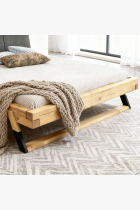 Drevená posteľ masív 160x200 cm Josef s tmavozeleným čelom 2