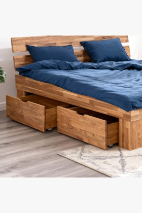Drevená Manželská posteľ 180 cm s možnosťou úložného priestoru 2