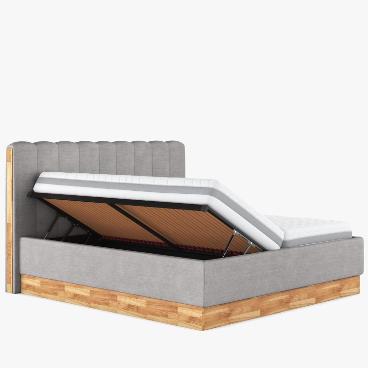 Látková posteľ s úložným priestorom 180 x 200 cm