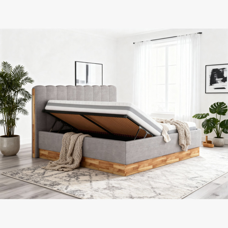 Látková posteľ s úložným priestorom 180 x 200 cm