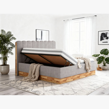 Látková posteľ s úložným priestorom 180 x 200 cm