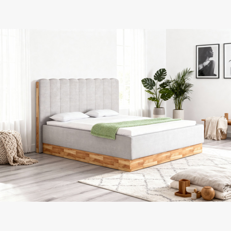 Látková posteľ s úložným priestorom 180 x 200 cm