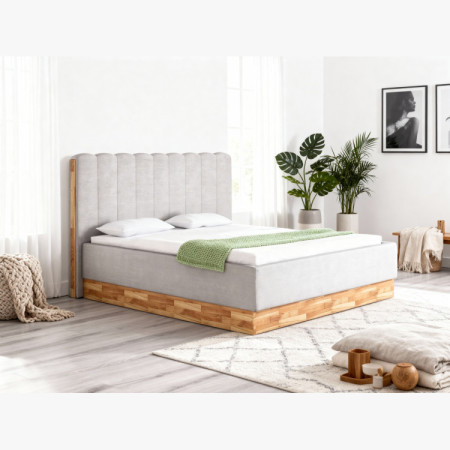 Látková posteľ s úložným priestorom 180 x 200 cm